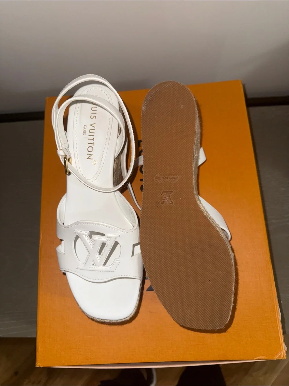 Louis Vuitton white leather